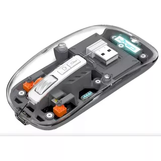 Ratón Inalambrico Recargable Transparente Bluetooth 2.4 G