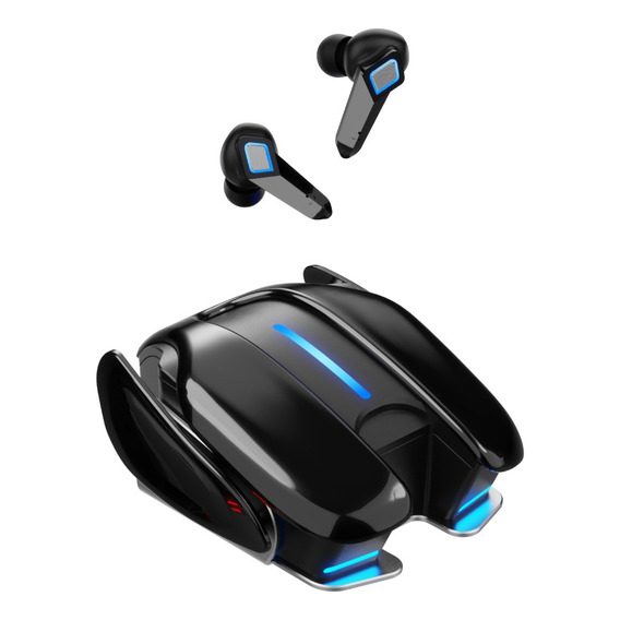 Audífonos Bluetooth BMANI inalámbricos auricular in-ear gamer earphone K68 negro con luz LED