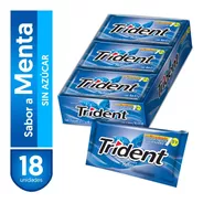 Trident® Chicle Sin Azucar Pack Sabor Menta 18 Unidades