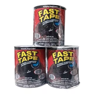 3 Cintas De Caucho Tapa Fugas De Agua Fast Tape 10 X 1.5 Mts