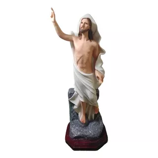 Jesucristo, Jesús Resucitado, Artesanía De Resina 64x21x21cm