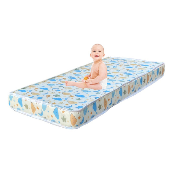 Colchón Cuna Bebe Tela Impermeable Motivos Unisex 135x60