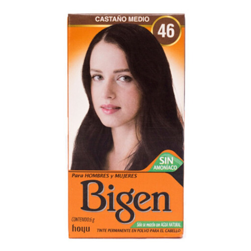 Kit Tinte Bigen  Tinte para cabello tono 46 castaño medio para cabello