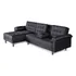 Sala Modular Sofá Cama Mosley Cosmic Reversible Color Gris Oscuro