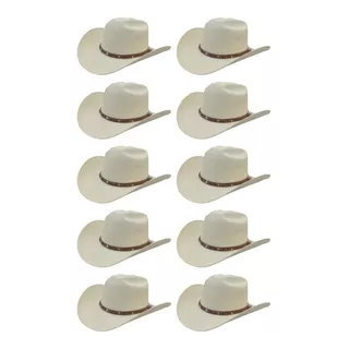 Sombrero Vaquero Para Sol Lona Unisex Horma Elegante (10pz)