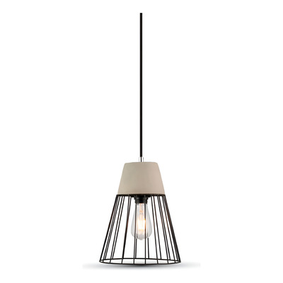 Colgante Trans Hormigon Conico E27 Diseño Decorativo Arq