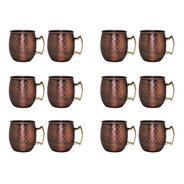 Caja 12 Mugs Vasos De Cobre Wayu 600ml Moscow Mule