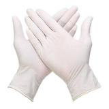 Guantes Descartables Sql Para Examinación Color Blanco Talle L De Látex Con Polvo X 100 Unidades