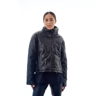 Campera Cuero Pu Matelasse Cuello Invierno Abrigo Suteki