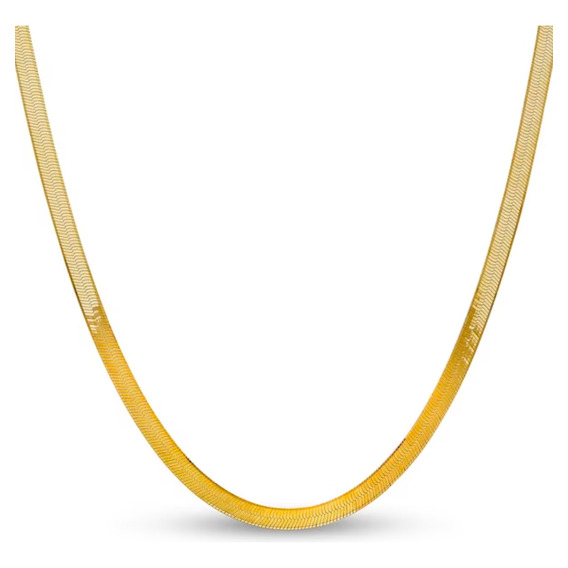 Elegante Collar Panza De Víbora Oro 10k 40cm 5mm Italy Dama 