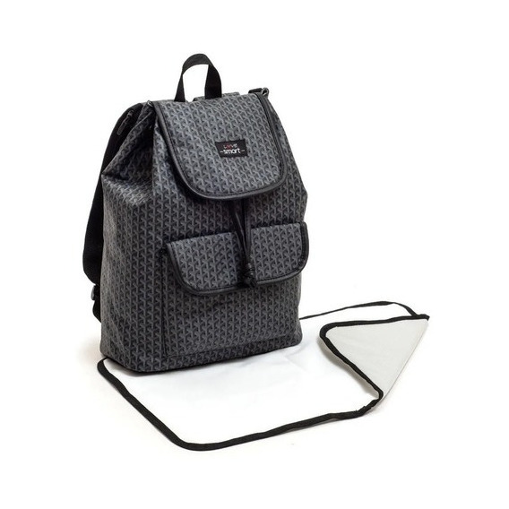 Mochila Maternal Con Cambiador Love Smart 8410 Color Gris