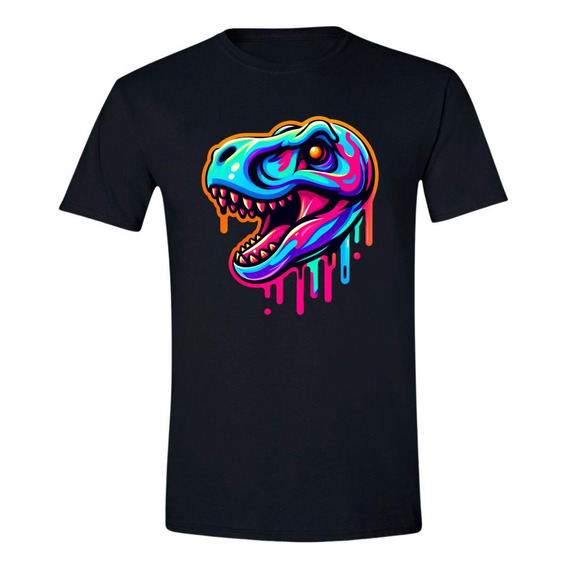 Playera Hombre Dinosaurio Psicodélico 000024n