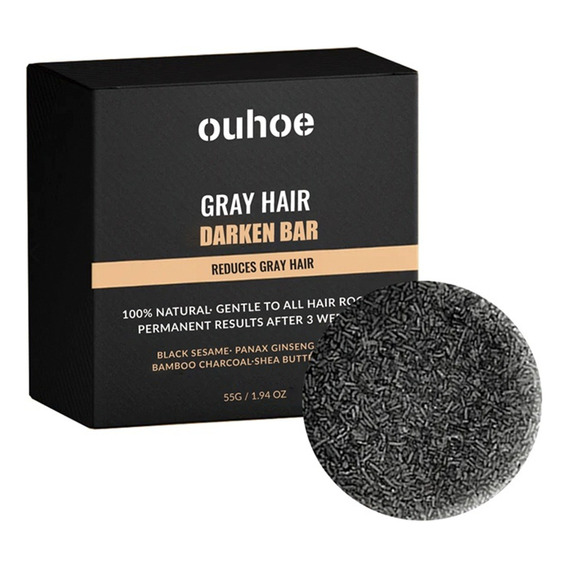 Jabón D Shampoo Gray Reverse Bar, Cubre El Cabello Gris En B