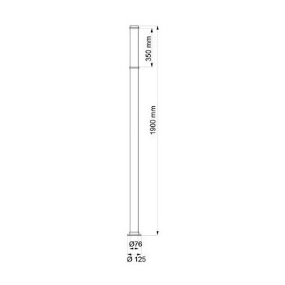 Farol De Pie Jardin 1.90 Mt Exterior Apto Led Aluminio