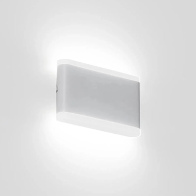Bidireccional Aluminio Led 6w Orthog I Blanco Moderno Chato  Blanco