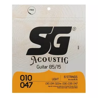 Encordoamento Sg 010 Aco Bronze 85 15 P/violao 6685