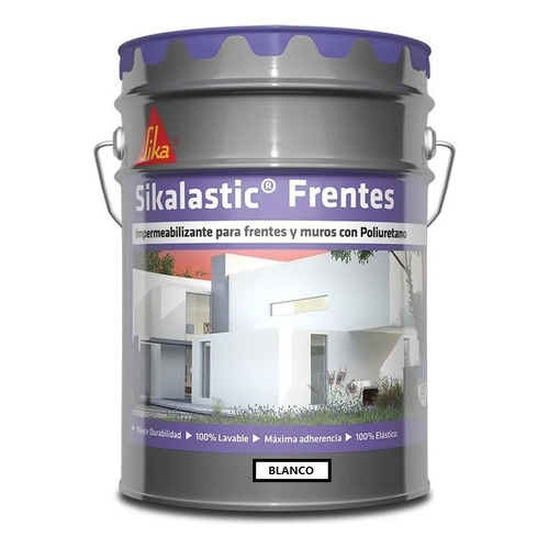 Latex Exterior Sikalastic Impermeabilizante Liquido X 10 Lt Color Blanco