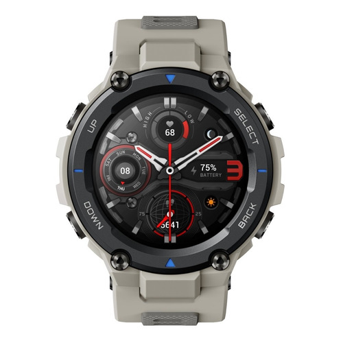 Smartwatch Amazfit Sport T-Rex Pro 1.3" caja 47.7mm de  policarbonato  desert grey, malla  desert grey de  silicona A2013