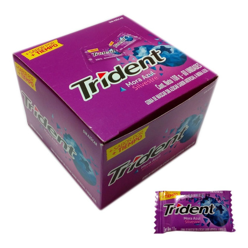 Chicles Trident Mora Azul X 60