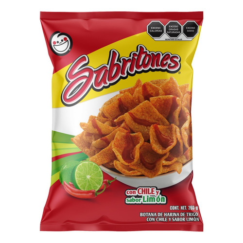 3 Pack Frituras De Harina Chile Y Limon Sabritones Sabritas