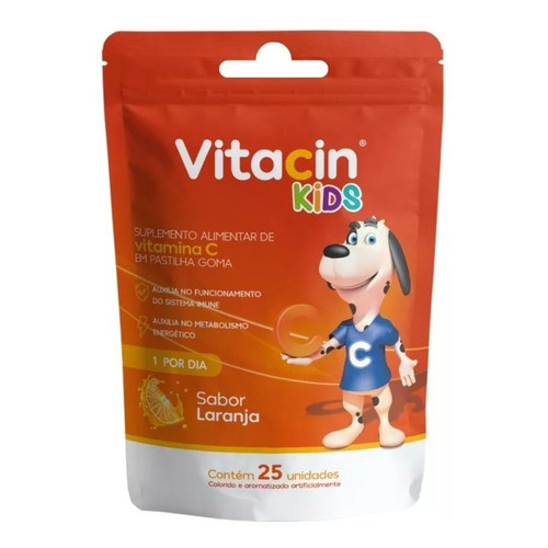 Vitacin Kids Vitamina C Para Niños 25 Gomitas Sabor Naranja