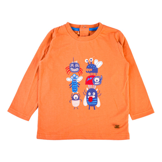 Polo M/l  Bebe Niño Naranjo