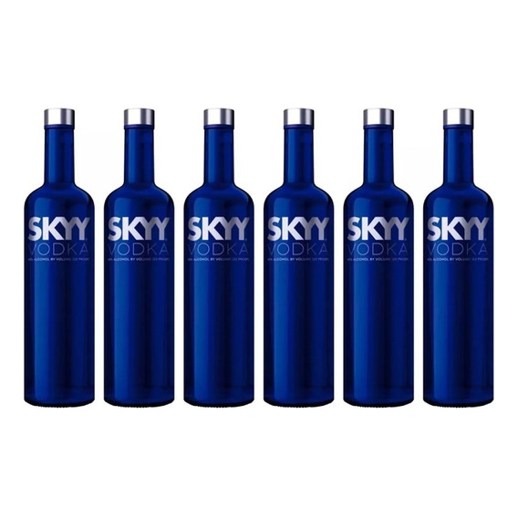 Vodka Skyy Clasico 750cc X6 Original