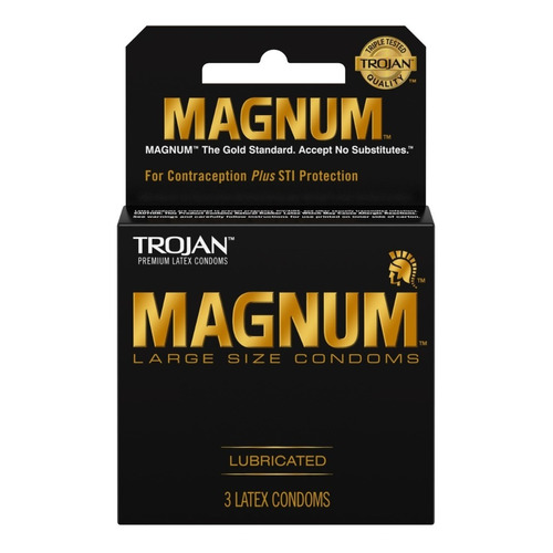 3[u] Preservativos Lubricados | Large Size | Trojan Magnum