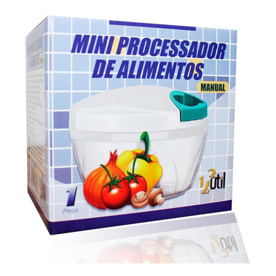 Mini Processador Cozinha 3 Laminas Verdura Legumes Alho Red Cor Vermelho