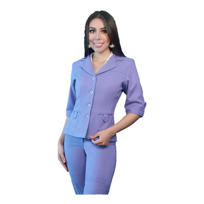 Traje Saco Y Pantalón 4509 Lila Dama Uniformes Mujer