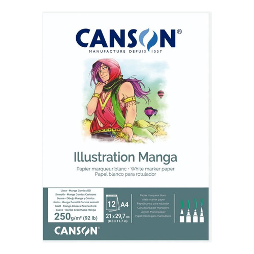 Pad Ilustración Cómics & Manga Canson A4 12 Hojas 250gr
