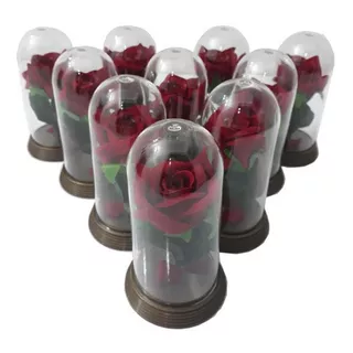 Kit 10 Mini Rosas A Bela E A Fera - Decoração Ou Lembrança