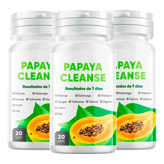 Pack De 3 Papaya Enzima Cleanse 20 Capsulas