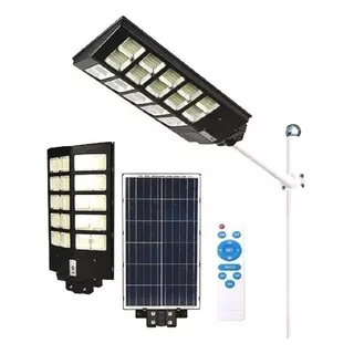 Foco Solar Led Exterior 1000w Sensor Mov. Control Soporte F8 Luz Blanco Frío