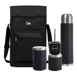 Equipo De Mate Completo Kit Matero Set Termo Acero Con Bolso