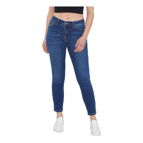 Jeans Mujer Skinny Azul Oscuro Corona