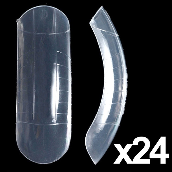 X24 Molde Dual System Form Polygel Unas Esculpidas Manicuria