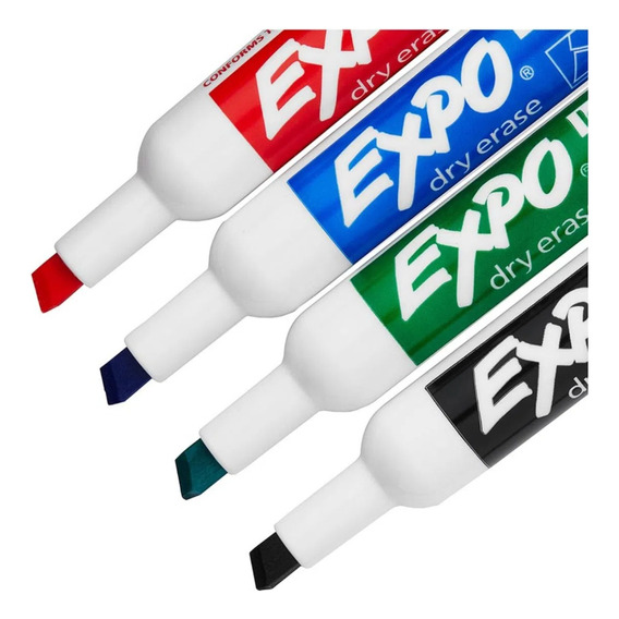 Marcador Borrable Para Tablero Expo Colores X 4 Unidades