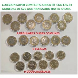 Coleccion Super Completa Monedas $20 Pesos Con Todas !