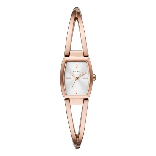 Reloj Mujer Dkny Crosswalk Rectangular Ny Color De La Correa Oro