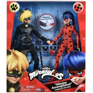 Pack X2 Figuras Zag Heroez Miraculous Ladybug Y Cat Noir 4