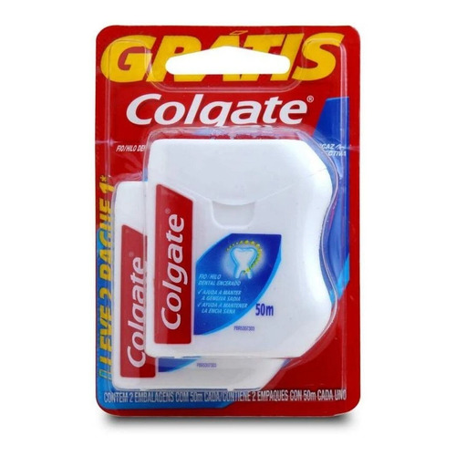 Hilo dental Colgate Hilo Dental Encerado 50 m 2 u