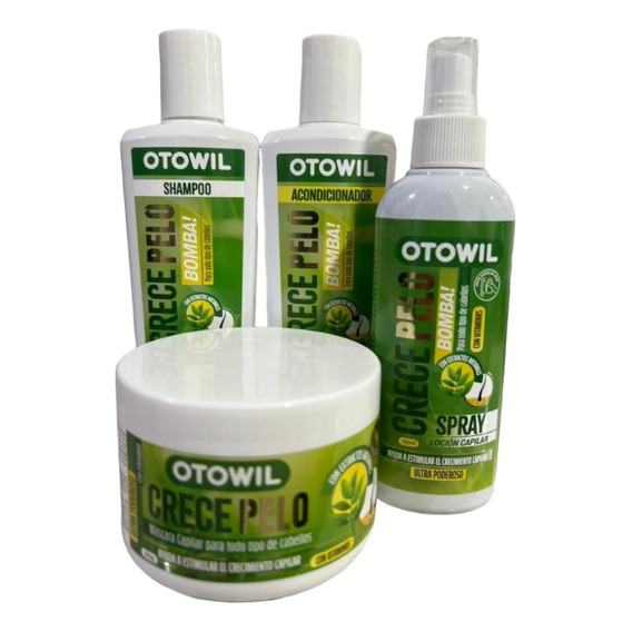 Pack Otowil Crece Pelo Mascara+acondicionador+shampoo+spray