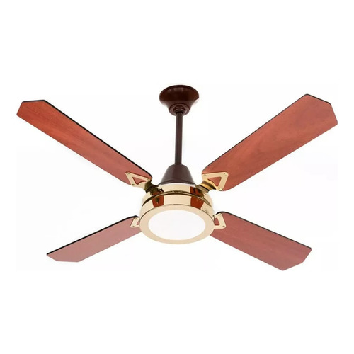 Ventilador De Techo Böher 030115 4p Mad Dora Cedro/haya Luz Cantidad De Aspas 4 Estructura Dorado Diámetro 120 Cm Frecuencia 50 Hz Material De Las Aspas Madera