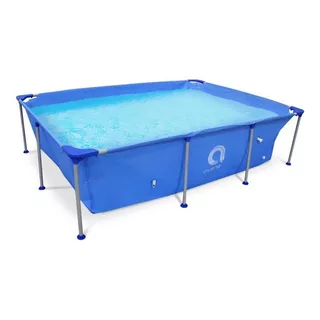 Piscina Armable De 2.39 Cm X 1.50 Cm X 58 Cm De Alto Color Azul