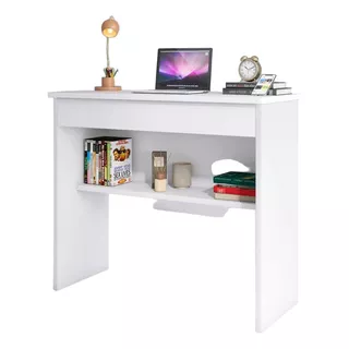 Mesa Escrivaninha Computador 1 Gaveta - Varia Cores Cor Branco
