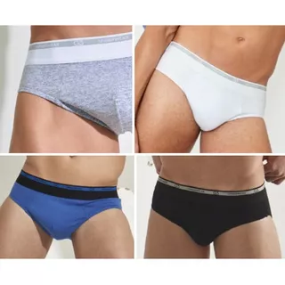 Pack X3 Slip G3 Hombre Algodon/lycra Liso A 3400