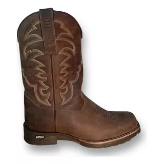 Bota Texana Capelli Couro Marrom