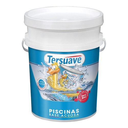 Pintura Piletas Piscinas Base Acuosa 20lts Tersuave Color Azul