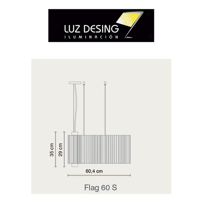 Lampara Colgante Led Flag 60 S Deño Sofisticado Mmo